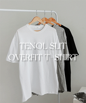 텐놀 슬릿 오버핏 티셔츠